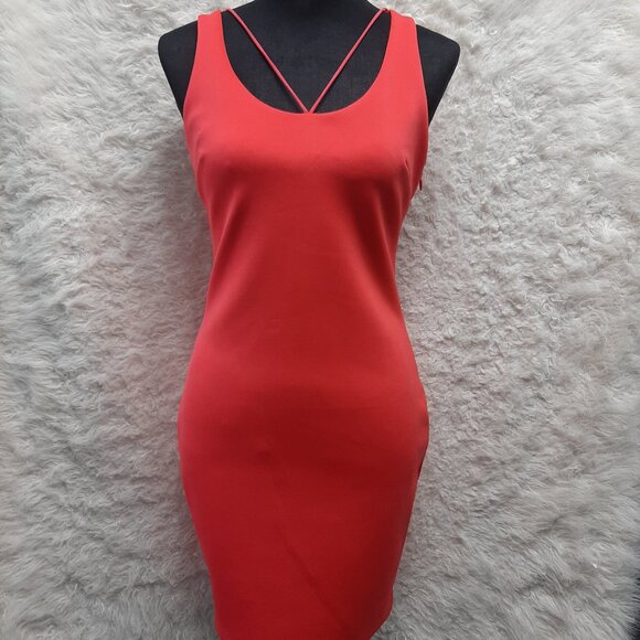 Guess Women’s Red Halter Mid Dress Size S - Picture 1 of 9